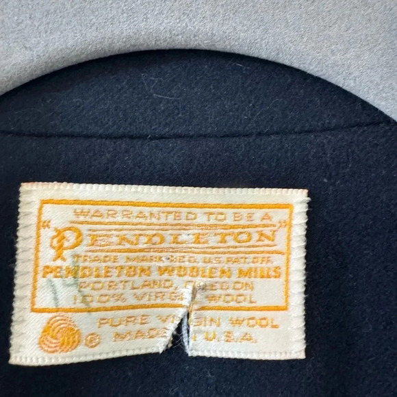 Pendleton 100% virgin wool blazer, navy blue size 14 - Picture 6 of 10